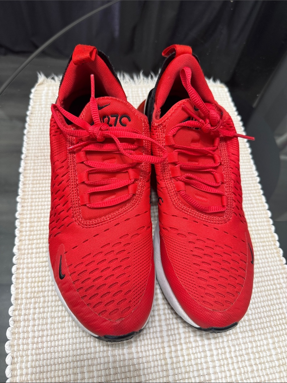 Nike Red Athletic Running Sneakers with Black Accents